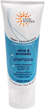 Olive & Avocado, Shampoo, 2 fl oz (59 ml) by Earth Science-Bad, Skönhet, Schampo, Hår, Hårbotten, Balsam