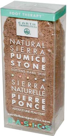 Basics, Natural Sierra, Pumice Stone, 1 Stone by Earth Therapeutics-Bad, Skönhet, Fotfotvård