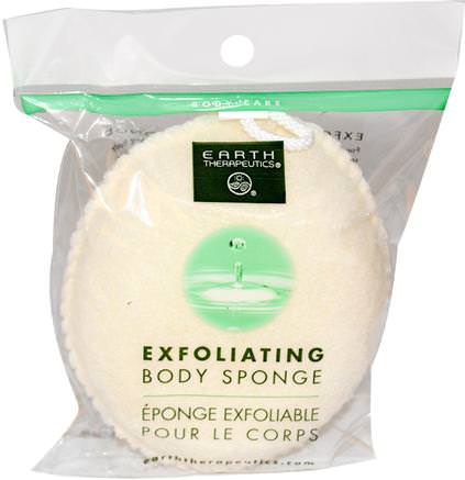 Exfoliating Body Sponge, 1 Sponge by Earth Therapeutics-Bad, Skönhet, Bad Svampar Och Borstar