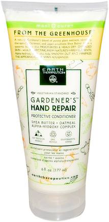 Gardeners Hand Repair, Protective Conditioner, 6 fl oz (177 ml) by Earth Therapeutics-Bad, Skönhet, Handkrämer