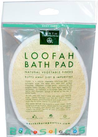 Loofah Bath Pad, 1 Pad by Earth Therapeutics-Bad, Skönhet, Bad Svampar Och Borstar