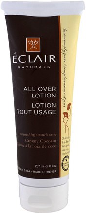 All Over Lotion, Creamy Coconut, 8 fl oz (237 ml) by Eclair Naturals-Hälsa, Hud, Kroppslotion