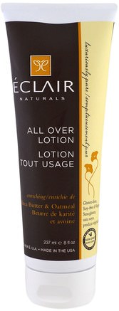 All Over Lotion, Enriching, Shea Butter & Oatmeal, 8 fl oz (237 ml) by Eclair Naturals-Hälsa, Hud, Kroppslotion