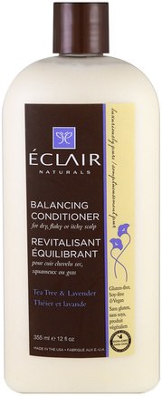 Balancing Conditioner, Tea Tree & Lavender, 12 fl oz (355 ml) by Eclair Naturals-Bad, Skönhet, Hår, Hårbotten, Balsam
