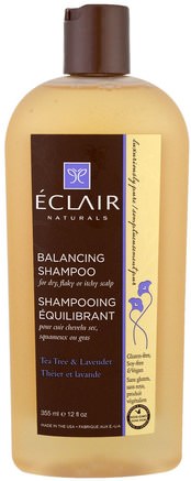 Balancing Shampoo, Tea Tree & Lavender, 12 fl oz (355 ml) by Eclair Naturals-Bad, Skönhet, Hår, Hårbotten, Schampo