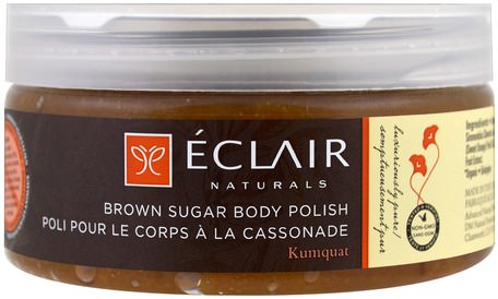 Brown Sugar Body Polish, 9 oz (255 g) by Eclair Naturals-Bad, Skönhet