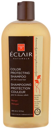 Color Protecting Shampoo, Mango, 12 fl oz (355 ml) by Eclair Naturals-Bad, Skönhet, Hår, Hårbotten, Schampo
