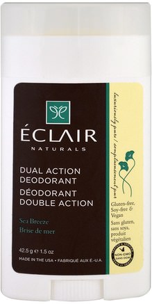 Dual Action Deodorant, Sea Breeze, 1.5 oz (42.5 g) by Eclair Naturals-Bad, Skönhet, Deodorant