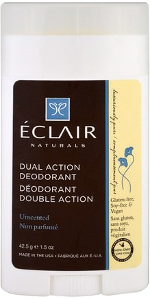 Dual Action Deodorant, Unscented, 1.5 oz (42.5 g) by Eclair Naturals-Bad, Skönhet, Deodorant