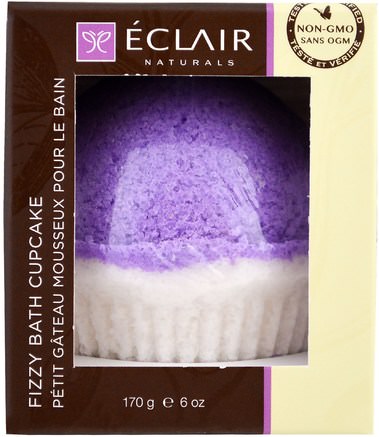 Fizzy Bath Cupcake, Lavender Vanilla, 6 oz (170 g) by Eclair Naturals-Bad, Skönhet, Badsalter