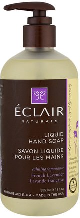 Liquid Hand Soap, French Lavender, 12 fl oz (355 ml) by Eclair Naturals-Bad, Skönhet, Tvål