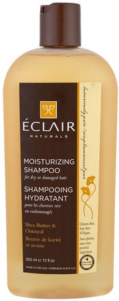 Moisturizing Shampoo, Shea Butter & Oatmeal, 12 fl oz (355 ml) by Eclair Naturals-Bad, Skönhet, Hår, Hårbotten, Schampo