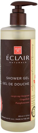 Shower Gel, Energizing, Grapefruit, 12 fl oz (355 ml) by Eclair Naturals-Bad, Skönhet, Duschgel