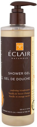 Shower Gel, Vanilla & Sweet Orange, 12 fl oz (355 ml) by Eclair Naturals-Bad, Skönhet, Duschgel
