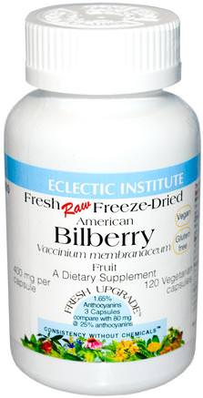 American Bilberry, 400 mg, 120 Veggie Caps by Eclectic Institute-Hälsa, Ögonvård, Synvård, Blåbär