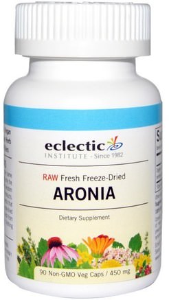 Aronia, 450 mg, 90 Veggie Caps by Eclectic Institute-Kosttillskott, Antioxidanter, Aronia Bär Chokeberry