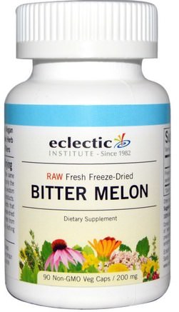 Bitter Melon, 200 mg, 90 Non-GMO Veggie Caps by Eclectic Institute-Örter, Bitter Melon