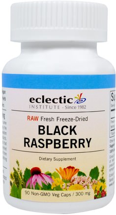 Black Raspberry, 300 mg, 90 Veggie Caps by Eclectic Institute-Örter, Svart Hallon