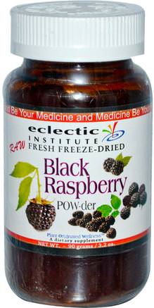 Black Raspberry Powder, 3.2 oz (90 g) by Eclectic Institute-Örter, Svart Hallon