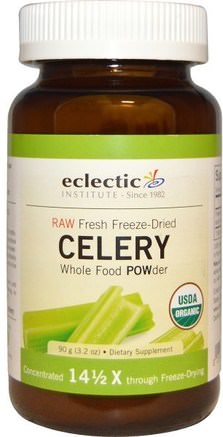 Celery, Whole Food Powder, 3.2 oz (90 g) by Eclectic Institute-Örter, Selleri Frön