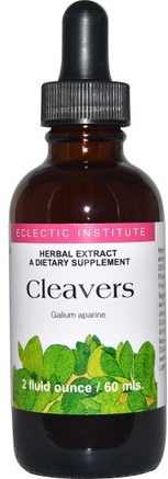 Cleavers, 2 fl oz (60 ml) by Eclectic Institute-Örter, Klyvningsmedel