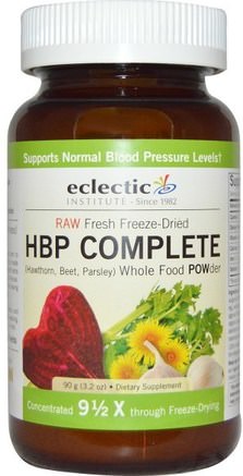 HBP Complete, Whole Food Powder, 3.2 oz (90 g) by Eclectic Institute-Hälsa, Blodtryck