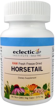 Horsetail, 375 mg, 90 Veggie Caps by Eclectic Institute-Örter, Hästslag