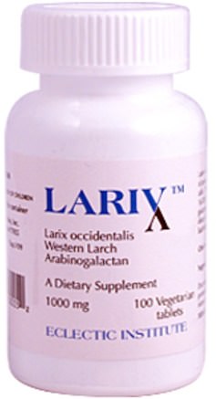 Larix, 1000 mg, 100 Veggie Tabs by Eclectic Institute-Hälsa, Kall Influensa Och Viral, Larix (Lerkärdextrakt)