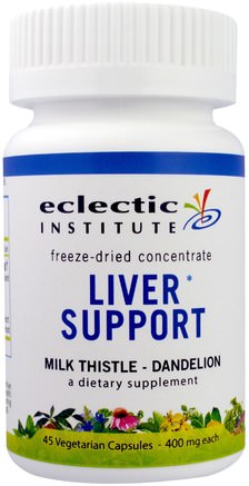 Liver Support, 400 mg, 45 Veggie Caps by Eclectic Institute-Hälsa, Leverstöd