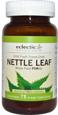 Nettle Leaf, Whole Food Powder, 2.1 oz (60 g) by Eclectic Institute-Örter, Nässlor Stinging