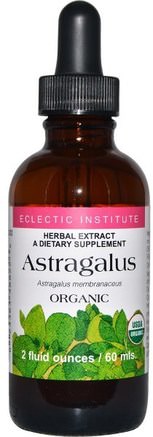 Organic Astragalus, 2 fl oz (60 ml) by Eclectic Institute-Hälsa, Kall Influensa Och Virus, Astragalusvätska, Kosttillskott, Adaptogen