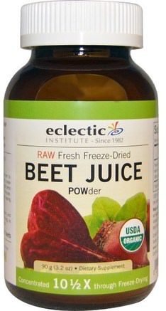 Organic Beet Juice Powder, 3.2 oz (90 g) by Eclectic Institute-Örter, Betorpulverrot