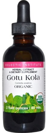 Organic Gotu Kola, 2 fl oz (60 ml) by Eclectic Institute-Hälsa, Kvinnor, Åderbråck, Gotu Kola
