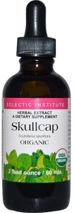 Organic Skullcap, 2 fl oz (60 ml) by Eclectic Institute-Örter, Skullcap