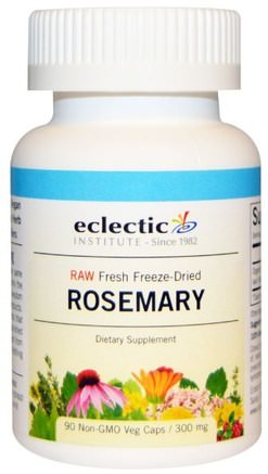 Rosemary, 300 mg, 90 Veggie Caps by Eclectic Institute-Örter, Rosmarin