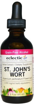 St. Johns Wort, Grain-Free Alcohol, 2 fl oz (60 ml) by Eclectic Institute-Örter, St. Johns Wort