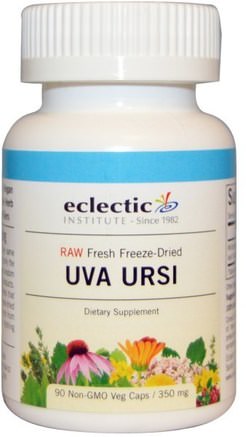 Uva Ursi, 350 mg, 90 Non-GMO Veggie Caps by Eclectic Institute-Örter, Uva Ursi