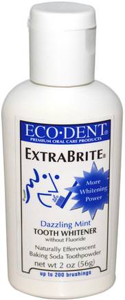 ExtraBrite, Dazzling Mint, Tooth Whitener, Without Fluoride, 2 oz (56 g) by Eco-Dent-Bad, Skönhet, Tandkräm, Oral Tandvård, Tandblekning