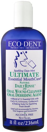 Ultimate Essential MouthCare, Natural Daily Rinse & Oral Cleanser, Alcohol Free, Sparkling Clean Mint, 8 fl oz (236 ml) by Eco-Dent-Bad, Skönhet, Muntlig Tandvård, Munvatten