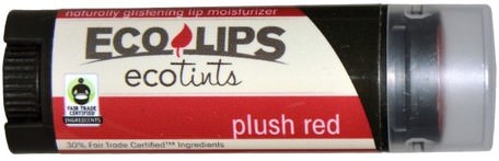 Lip Moisturizer, Plush Red.15 oz (4.25 g) by Eco Lips Ecotints-Bad, Skönhet, Argan Läppbalsam, Läppstift, Glans, Fodrar