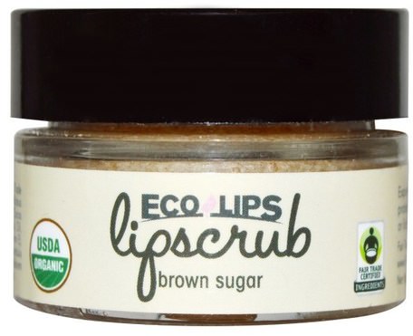 Brown Sugar.5 oz (14.2 g) by Eco Lips Organic Lipscrub-Bad, Skönhet, Läppvård