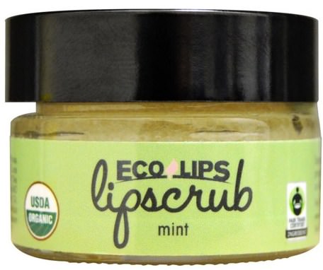 Mint.5 oz (14.2 g) by Eco Lips Organic Lipscrub-Bad, Skönhet, Läppvård