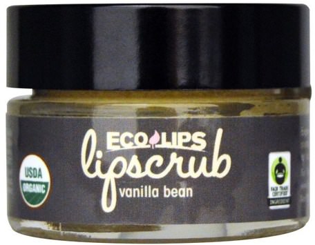 Vanilla Bean.5 oz (14.2 g) by Eco Lips Organic Lipscrub-Bad, Skönhet, Läppvård