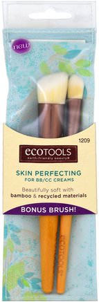 Skin Perfecting Brush for BB/CC Creams, 1 Brush + Bonus Brush by EcoTools-Bad, Skönhet, Smink Verktyg, Makeup Borstar