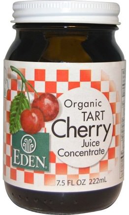 Organic Tart Cherry Juice Concentrate, 7.5 fl oz (222 ml) by Eden Foods-Kosttillskott, Fruktkonserver, Körsbär (Frukt Svart Vild), Mat, Kaffe Te Och Drycker, Fruktjuicer