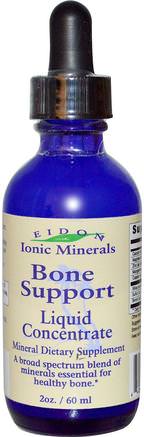 Ionic Minerals, Bone Support, Liquid Concentrate, 2 oz (60 ml) by Eidon Mineral Supplements-Kosttillskott, Mineraler, Ben, Osteoporos