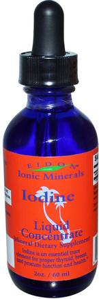Ionic Minerals, Iodine, Liquid Concentrate, 2 oz (60 ml) by Eidon Mineral Supplements-Kosttillskott, Mineraler, Jod
