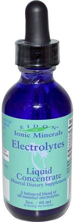 Ionic Minerals, Electrolytes, Liquid Concentrate, 2 oz (60 ml) by Eidon Mineral Supplements-Sport, Elektrolytdryckpåfyllning, Mineraler, Flytande Mineraler