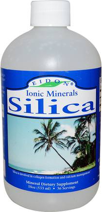 Ionic Minerals, Silica, 18 oz (533 ml) by Eidon Mineral Supplements-Kosttillskott, Mineraler, Flytande Mineraler, Kisel (Kisel)