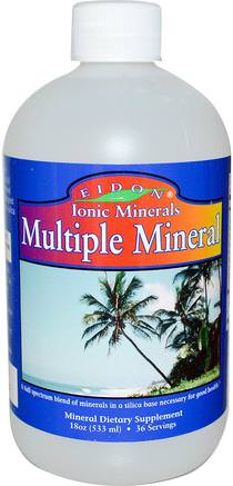 Ionic Minerals, Multiple Mineral, 18oz (533 ml) by Eidon Mineral Supplements-Kosttillskott, Mineraler, Flytande Mineraler